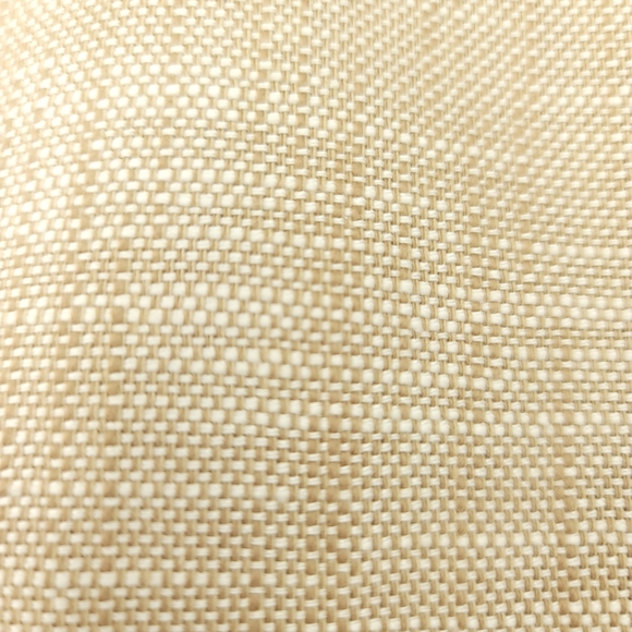 DANIER ITALIAN LEATHER/Tweed Jacket Stand Collar Faux Welt Pockets Cream Sz XS - Picture 5 of 11